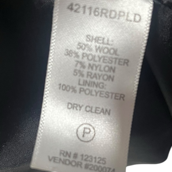 Chadwick’s of Boston Red and Black Plaid Wool Peacoat - Size 6 - Picture 7 of 8